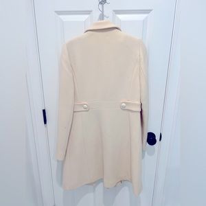 J crew white dress coat, size 4